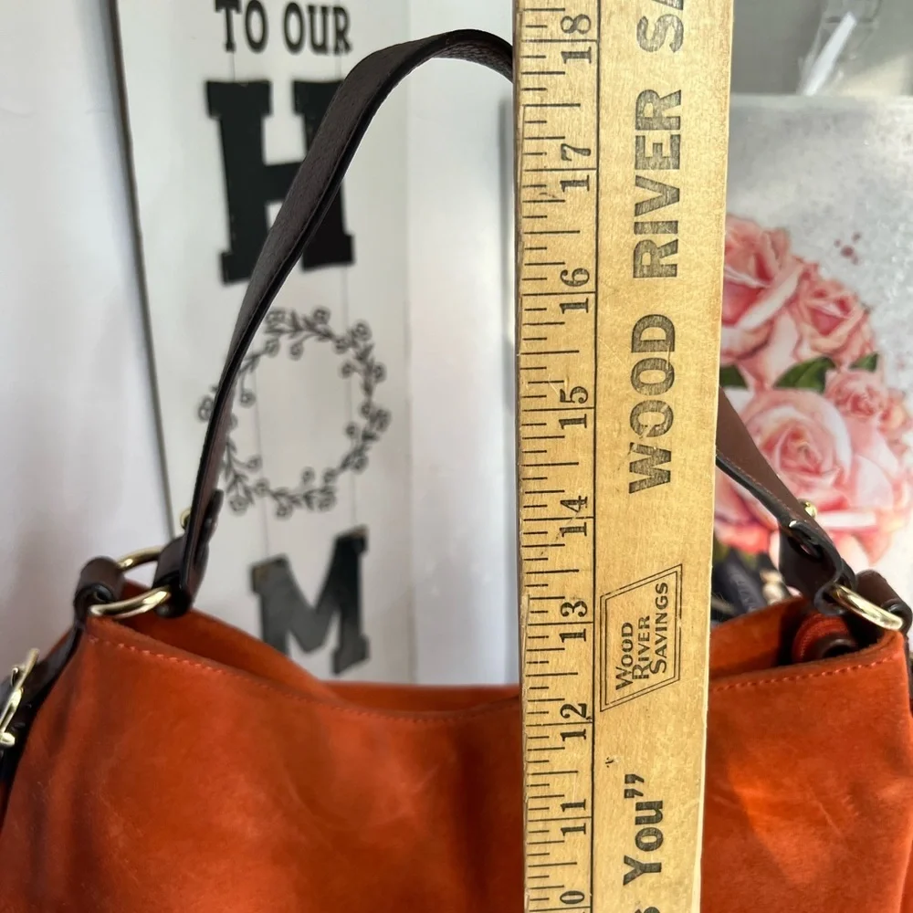 Michael Kors vintage Orange Suede Hobo Bag